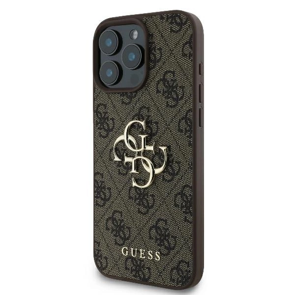 Guess 4G Big Logo Apple iPhone 16 Pro Max – dėklas telefonui rudos spalvos