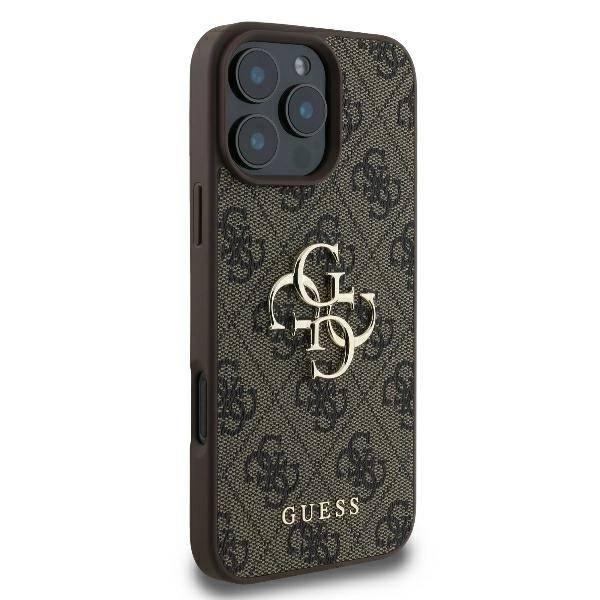 Guess 4G Big Logo Apple iPhone 16 Pro Max – dėklas telefonui rudos spalvos