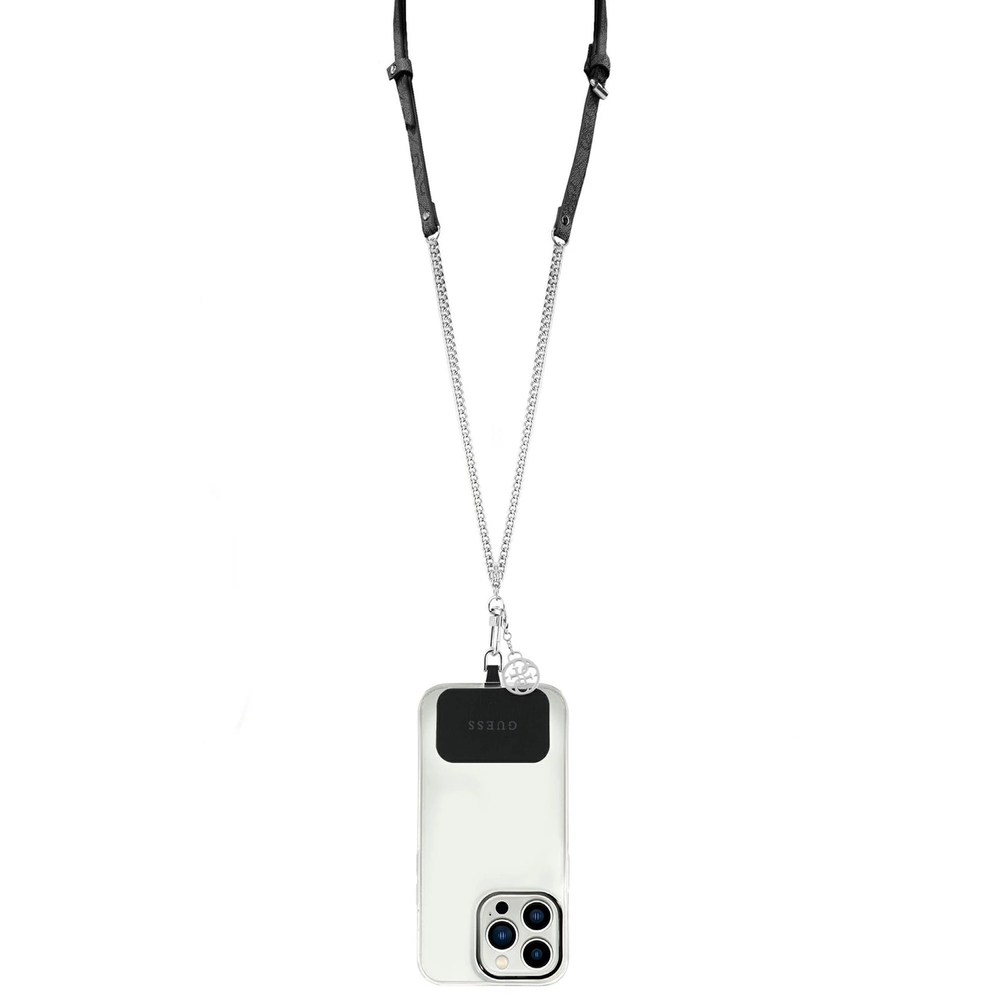 Dėklas Guess GUOUC4MG4EK Universal CBDY strap juodos spalvos 4G Chain