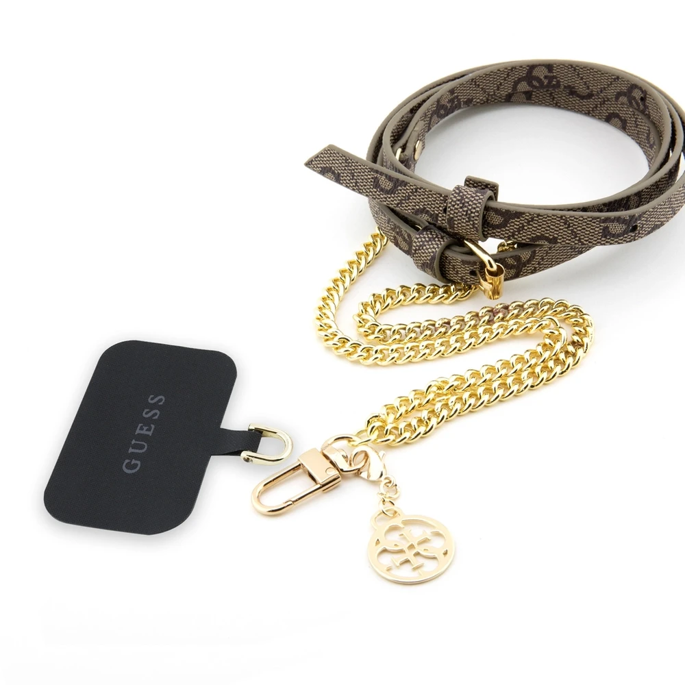 Dėklas Universali Guess Lanyard / Pakabukas (GUOUC4MG4EW) Universali CBDY raudona/rudos spalvos 4G grandinė