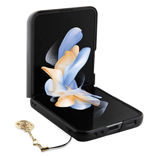 Samsung Galaxy Z Flip 5 Guess Dėklas 4G Charms Collection (GUHCZF5GF4GBR) rudos spalvos