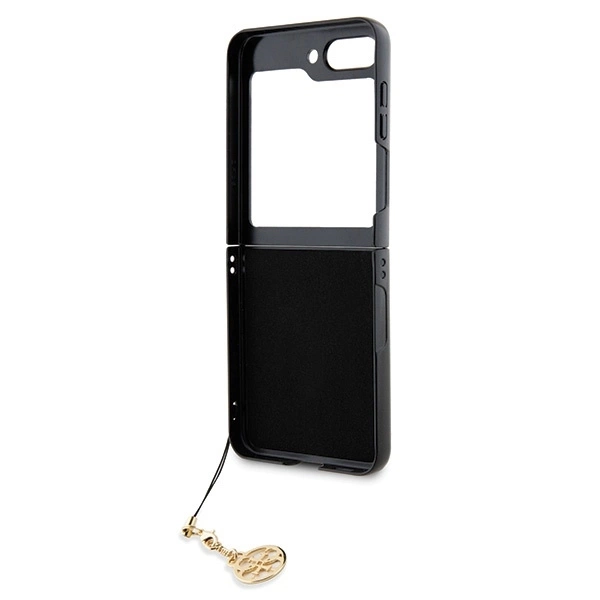 Samsung Galaxy Z Flip 5 Guess Dėklas 4G Charms Collection (GUHCZF5GF4GBR) rudos spalvos