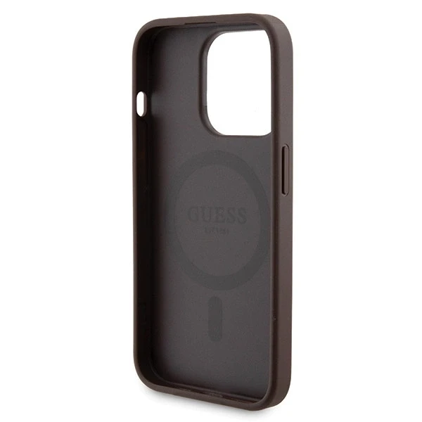 Guess rinkinys GUBPM5P15X4GEMGW Apple iPhone 15 Pro Max 6.7″ kietas dėklas + Powerbank 5000mAh MagSafe bro