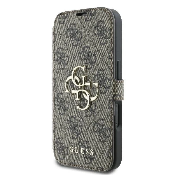 Guess 4G Metal Logo Apple iPhone 16 Plus - dėklas telefonui rudos spalvos