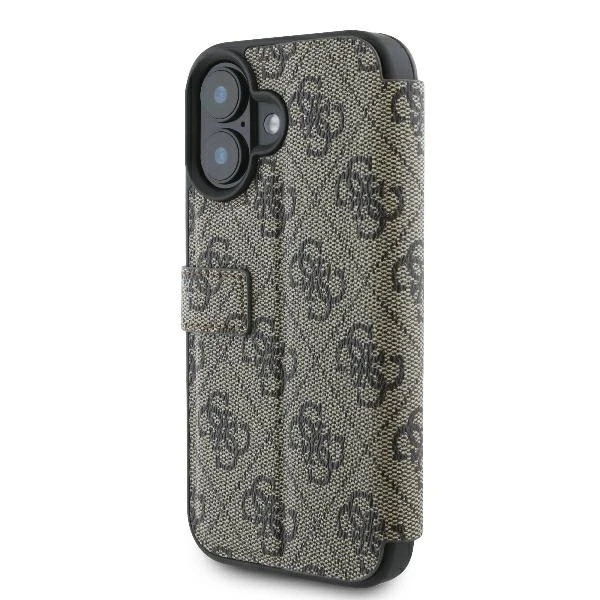 Guess 4G Metal Logo Apple iPhone 16 Plus - dėklas telefonui rudos spalvos