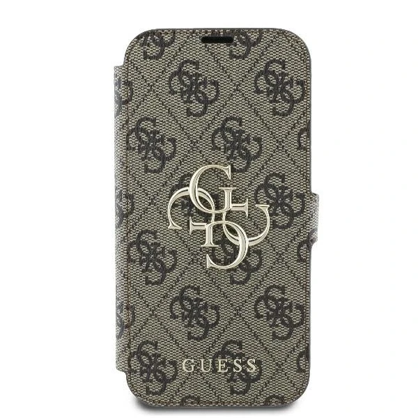Guess 4G Metal Logo Apple iPhone 16 Plus - dėklas telefonui rudos spalvos