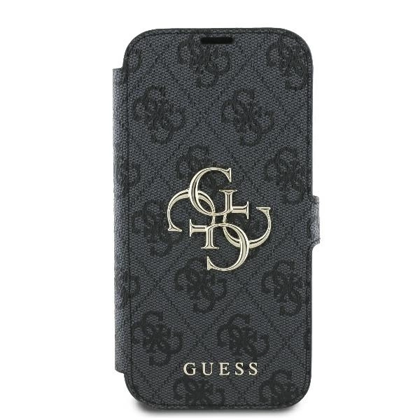 Guess 4G Metal Logo Apple iPhone 16 Pro Max - dėklas telefonui juodos spalvos
