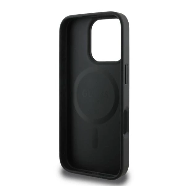 Guess 4G Printed Stripes MagSafe Apple iPhone 16 Pro Max - dėklas telefonui juodos spalvos