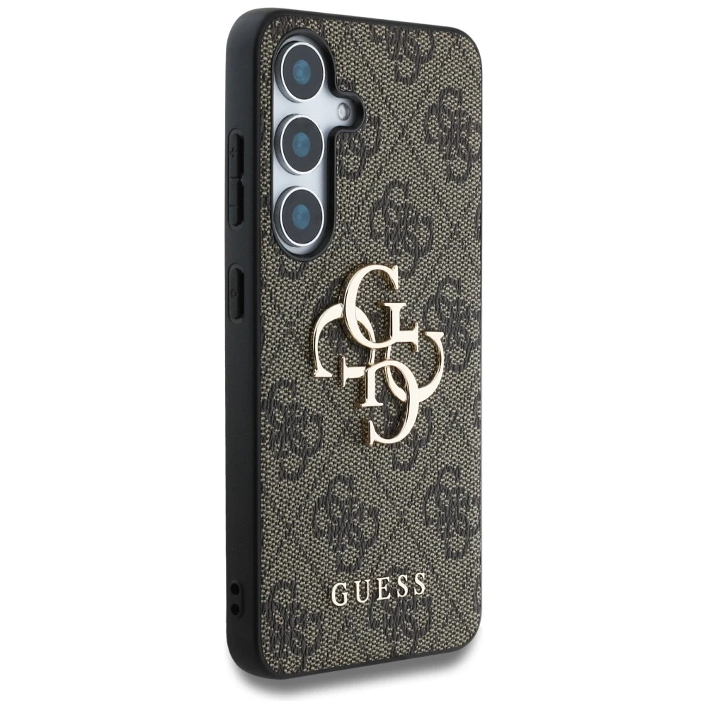 Guess Big 4G Logo Classic Logo Samsung Galaxy S25 dėklas telefonui rudos spalvos
