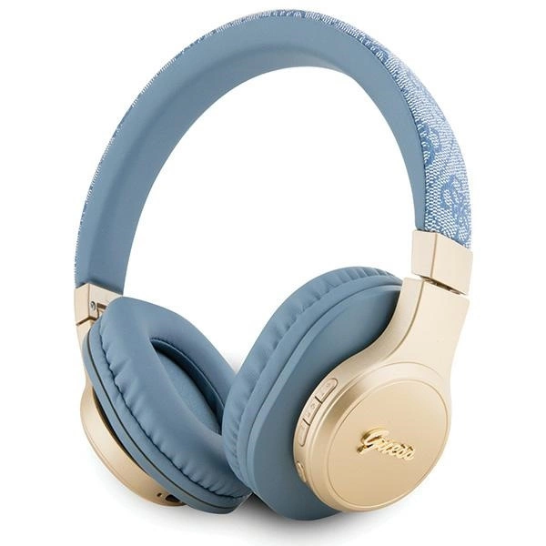"Guess" "Bluetooth" ausinės GUBH604GEMB mėlynas 4G PU oda su metaliniu logotipu