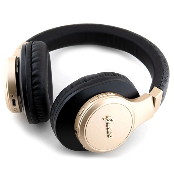 GUESS belaidės ausinės bluetooth GUBH604GEMK (4G Script) juodos spalvos