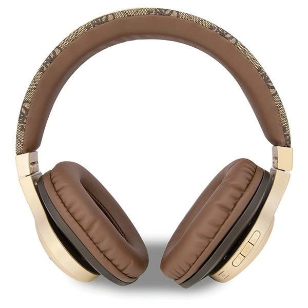 Guess Bluetooth on-ear ausinės GUBH604GEMW rudos spalvos 4G Script