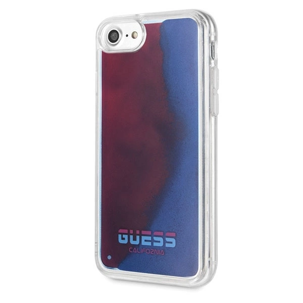 Dėklas Guess California Glow tamsiame dėkle, skirta iPhone 7 / 8 / SE 2020 - raudona