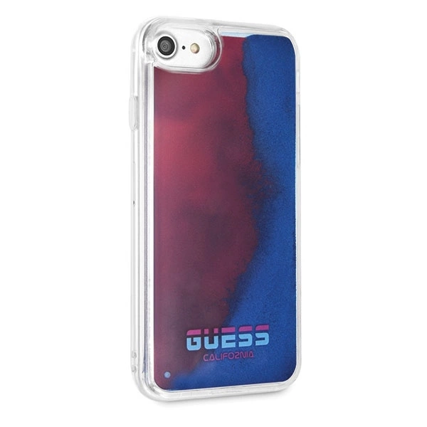 Dėklas Guess California Glow tamsiame dėkle, skirta iPhone 7 / 8 / SE 2020 - raudona