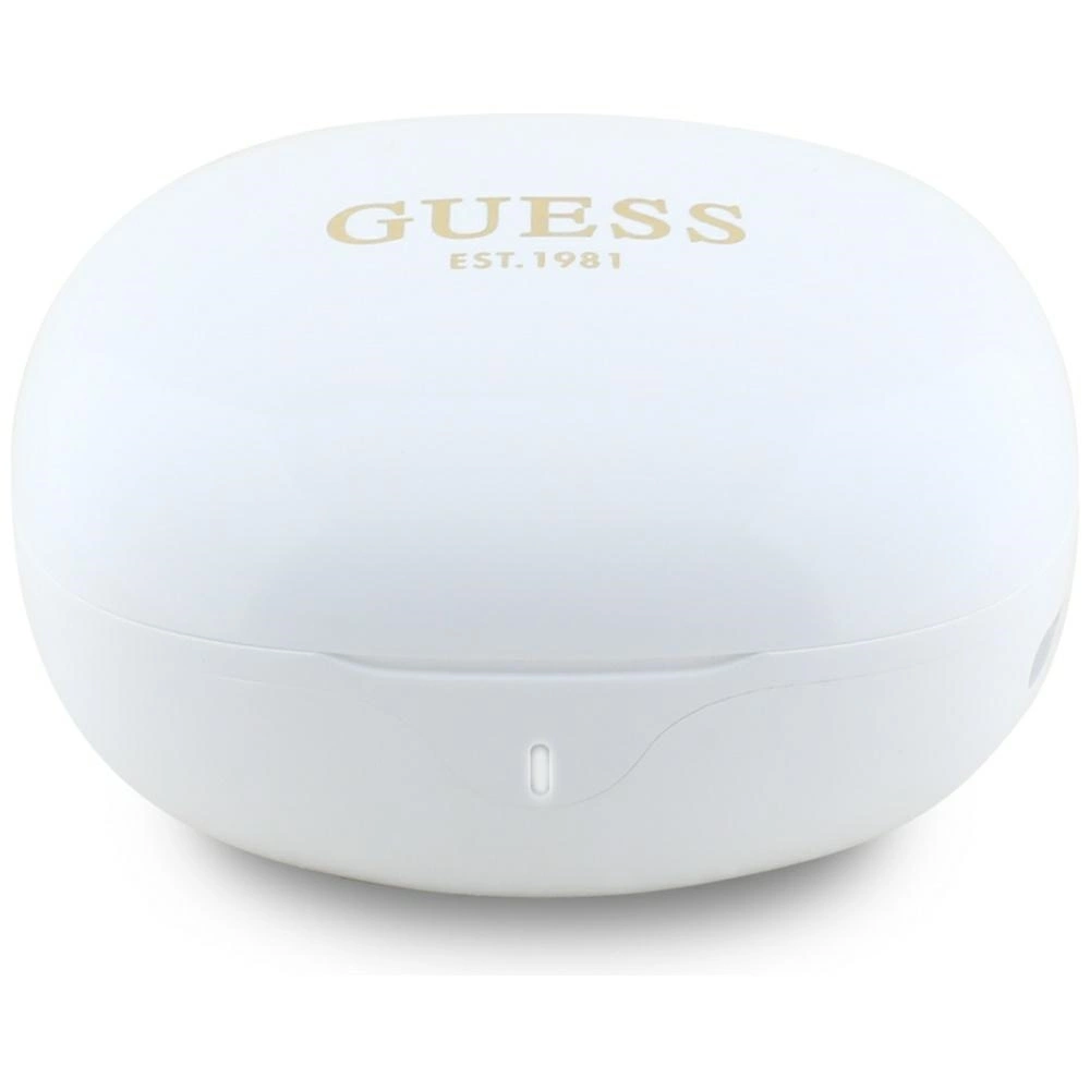 Ausinės Guess Glossy Classic Logo TWS Belaidės Earphones Baltas