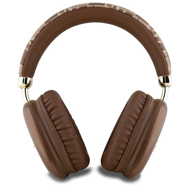 Guess GCube Metallic Script Logo Bluetooth belaidės ausinės - rudos spalvos