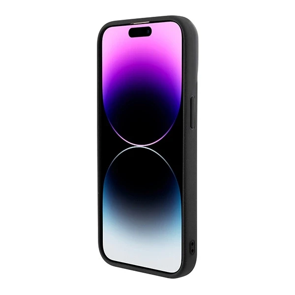 Dėklas GUESS GUHMP15LHGCFSEK IPHONE 15 PRO 6.1 "Juodas/Juodas HARDCASE GCUBE STRIPES MAGSAFE