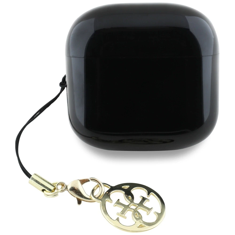 Ausinės TWS Guess Glossy Effect Printed Classic Logo & Charm juodos spalvos