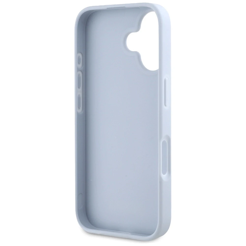 Dėklas Guess Grained Big 4G Logo Small Classic Logo Apple iPhone 16 mėlynas