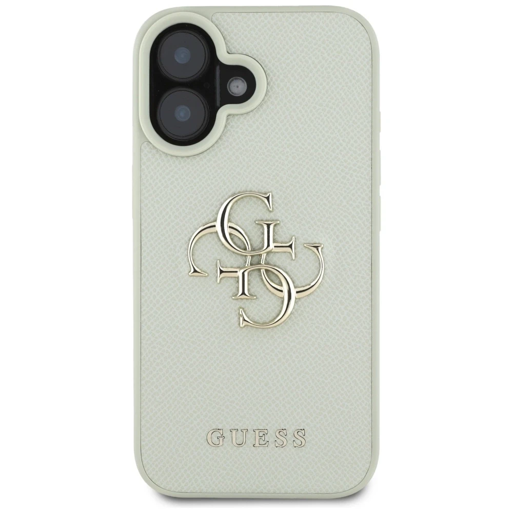 Dėklas Guess Grained Big 4G Logo Small Classic Logo Apple iPhone 16 žalias