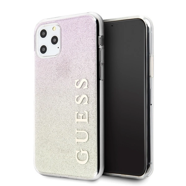 Dėklas GUESS HARD CASE GRADIENT GLITTER GUHCN65PCUGLGPI IPHONE 11 PRO MAX Rožinis-GOLD