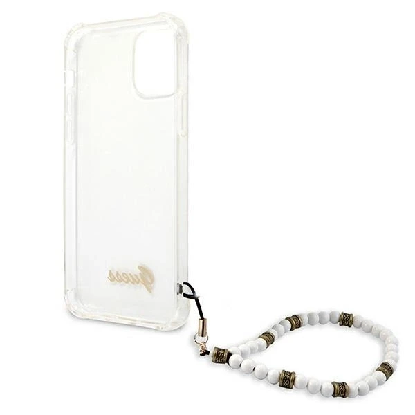 Dėklas GUESS HARD CASE GUHCP12LKPSWH IPHONE 12 PRO MAX Baltas PEARL