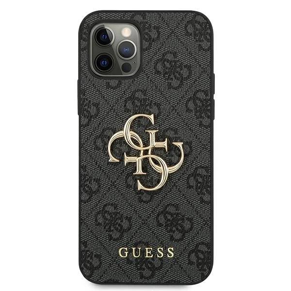 Dėklas GUESS GUHCP12M4GMGGR IPHONE 12/12 PRO 6.1 "GRAY/GRAY HARDCASE 4G BIG METAL LOGO