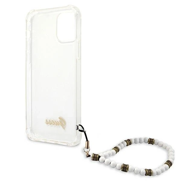 GUESS GUHCP12MKPSWH KIETAS DĖKLAS SKAIDRUS Baltas PEARL IPHONE 12/12 PRO