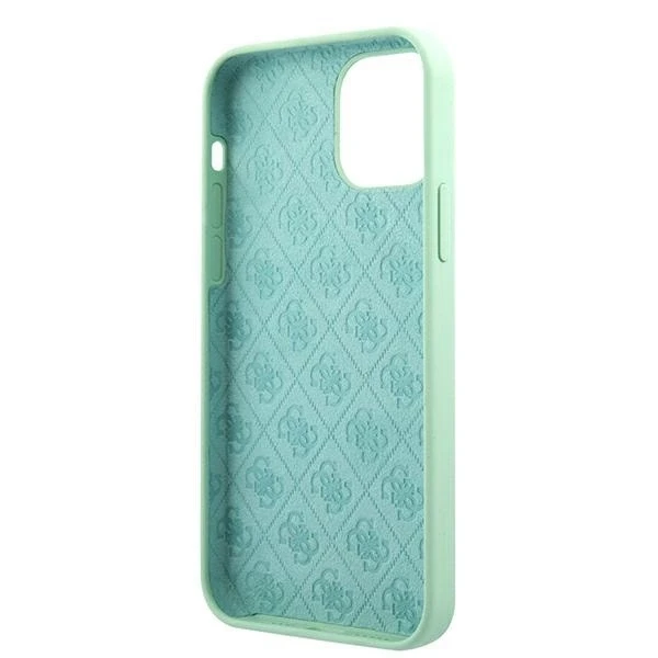 Dėklas GUESS GUHCP12MLSLMGGN IPHONE 12/12 PRO 6.1 "Žalias/Žalias HARDCASE METAL LOGO SCRIPT
