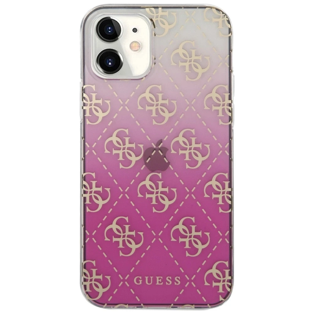 Guess GUHCP12SPCU4GGPI Apple iPhone 12 mini 5,4″ rožinės spalvos kietas dėklas 4G Gradient
