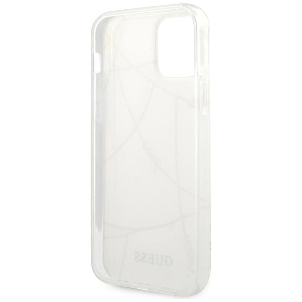 Dėklas GUESS GUHCP12SPCUCHWH HARD CASE GOLD CHAIN COLLECTION IPHONE 12 MINI Baltas