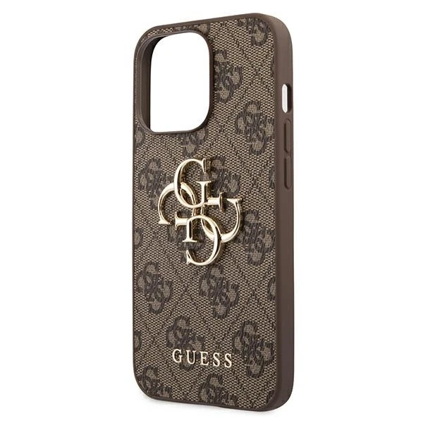 Apple iPhone 13 Pro 6,1″ Guess dėklas 4G Big Metal Logo GUHCP13L4GMGBR rudos spalvos