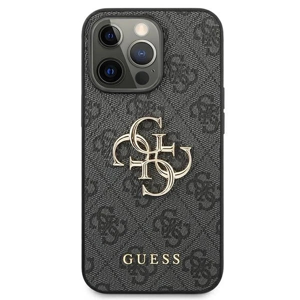 Apple iPhone 13 Pro Max 6,7″ Guess dėklas 4G Big Metal Logo GUHCP13X4GMGGR pilkas