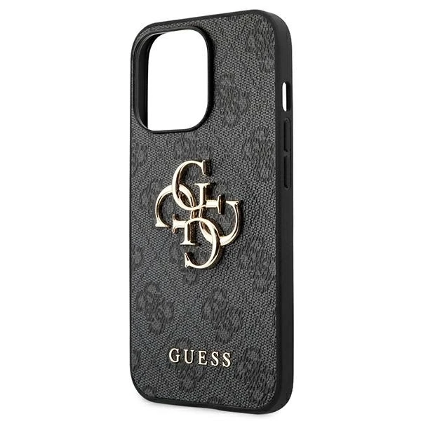 Apple iPhone 13 Pro Max 6,7″ Guess dėklas 4G Big Metal Logo GUHCP13X4GMGGR pilkas