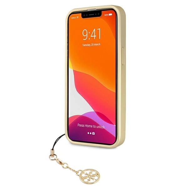Guess GUHCP13XGF4GGR iPhone 13 Pro Max 6.7 quot; pilkas / pilkas kietas dėklas 4G Charms kolekcija