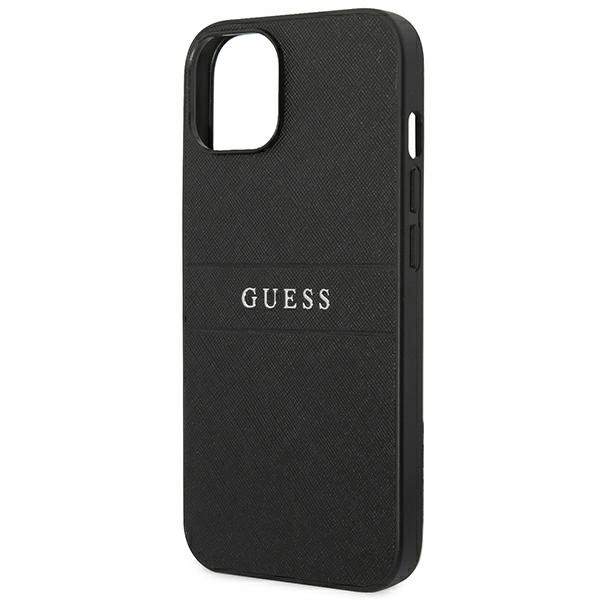 Dėklas Guess GUHCP14MPSASBBK iPhone 14 Plus 6,7" juoda/juodas Saffiano Strap
