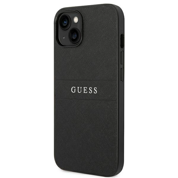 Dėklas Guess GUHCP14MPSASBBK iPhone 14 Plus 6,7" juoda/juodas Saffiano Strap