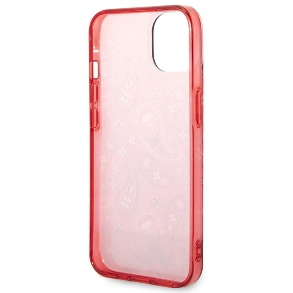 „Guess“ GUHCP14SHGBNHR iPhone 14 6.1" raudonas/raudonas kietas dėklas su „Bandana Paisley“ raštu