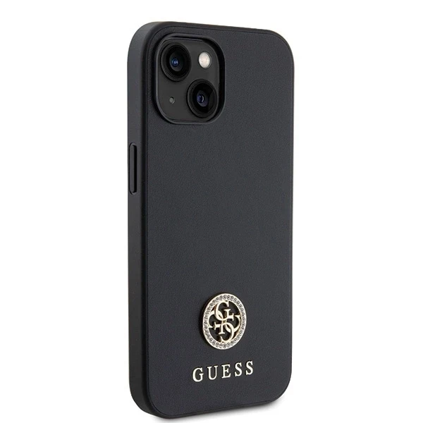 Dėklas GUESS GUHCP15MPS4DGPK IPHONE 15 PLUS / 14 PLUS 6.7 "Juodas / Juodas HARDCASE STRASS METAL LOGO