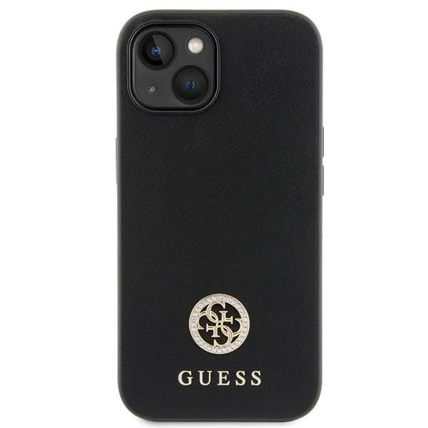 Dėklas GUESS GUHCP15MPS4DGPK IPHONE 15 PLUS / 14 PLUS 6.7 "Juodas / Juodas HARDCASE STRASS METAL LOGO