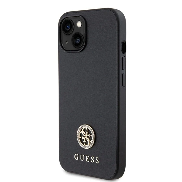 Dėklas GUESS GUHCP15MPS4DGPK IPHONE 15 PLUS / 14 PLUS 6.7 "Juodas / Juodas HARDCASE STRASS METAL LOGO