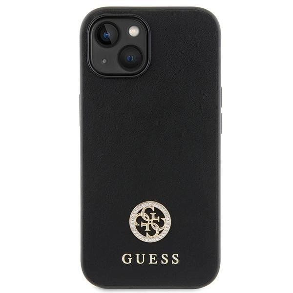 Dėklas GUESS GUHCP15SPS4DGPK IPHONE 15/14/13 6.1 "Juodas / Juodas HARDCASE STRASS METAL LOGO