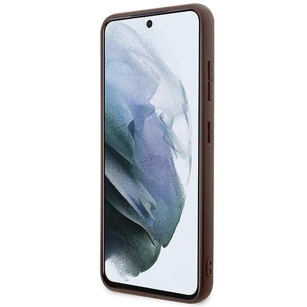 Dėklas GUESS GUHCS23S4GBBR S23 S911 BRONZE/BROWN HARDCASE 4G BIG METAL LOGO