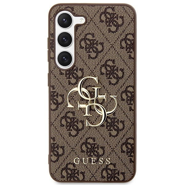 Dėklas GUESS GUHCS23S4GBBR S23 S911 BRONZE/BROWN HARDCASE 4G BIG METAL LOGO