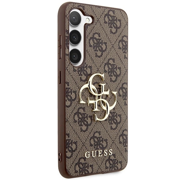 Dėklas GUESS GUHCS23S4GBBR S23 S911 BRONZE/BROWN HARDCASE 4G BIG METAL LOGO