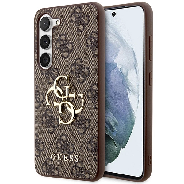 Dėklas GUESS GUHCS23S4GBBR S23 S911 BRONZE/BROWN HARDCASE 4G BIG METAL LOGO