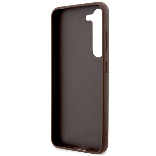 Dėklas GUESS GUHCS23S4GBBR S23 S911 BRONZE/BROWN HARDCASE 4G BIG METAL LOGO