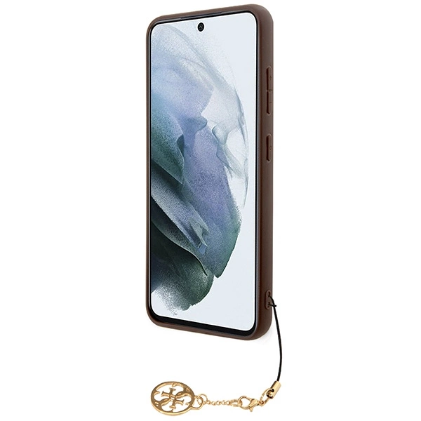 Dėklas GUESS GUHCS23SGF4GBB S23 S911 BRONZE/BROWN HARDCASE 4G CHARMS COLLECTION