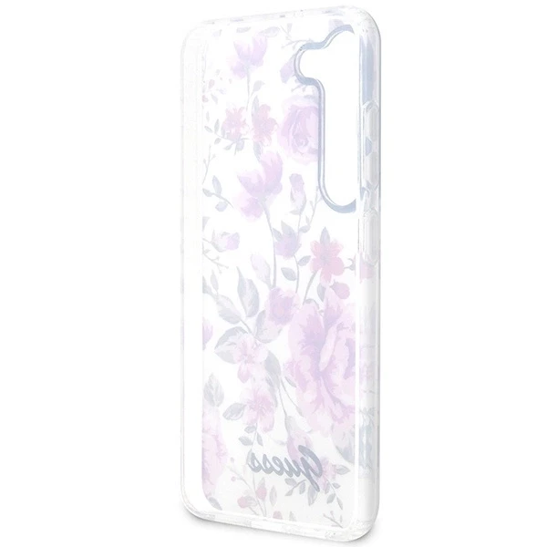 Guess GUHCS23SHCFWST S23 S911 baltos spalvos kietas dėklas Flower Collection