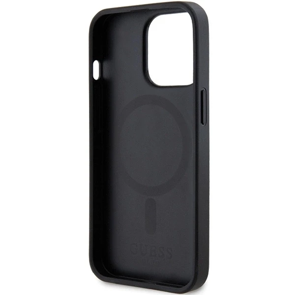 Dėklas GUESS GUHMP13LPSAHMCK IPHONE 13 PRO / 13 6.1 "Juodas / Juodas HARDCASE SAFFIANO MAGSAFE